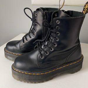 Black Dr. Marten Docs Jadon combat boots. Size 5